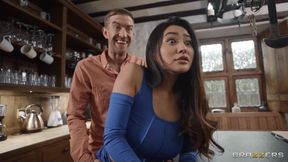 Horny British dude drills Japanese pussy with vigorous energy