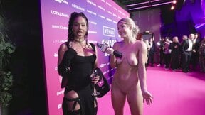 Naked News Hits The Venus Awards Pink Carpet