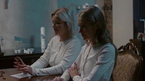 Hot lesbian nun teenagers Tiffany and Zazie enjoy anal fingering