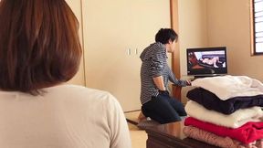 Wife&#039;s mother and son-in-law got excited when they watched porn alone together...2