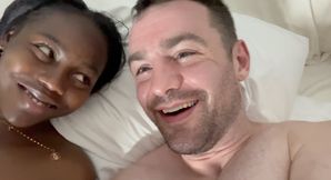 Petite Ebony Slut Creampied by Big White Dick in Interracial Bareback Dating App Hookup