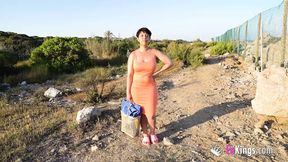 Korin at the nudist beach: Seducing stranger and fucking &#039;em for us!