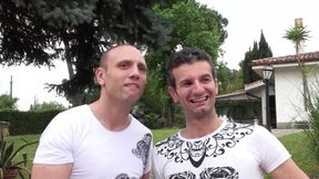 Two couples in a swinger club swap girls and have an orgy