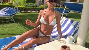 A day with Stepmom at the pool One night of fucked anal and pussy