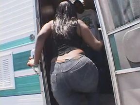 Horny young ebony babes get fucked in a diner