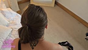 Lustful Libertines' natural tits and hairy pussy get neglected by stepmom in a homemade creampie video