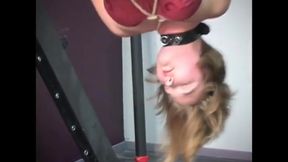 Master Ursus is hanging Sally on the pulley.