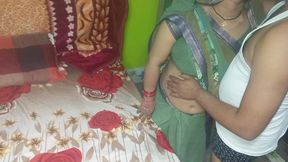 Indian Beautiful Bhabhi Having Romance with Her Husband.