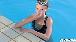 Barely legal teen rides a huge BWC